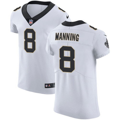 Nike Saints #8 Archie Manning White Men's Stitched NFL Vapor Untouchable Elite Jersey - Click Image to Close